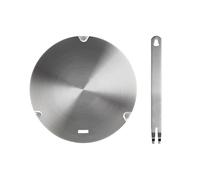 Piastra in Acciaio Inox Grourarty da 18 cm con Manico Staccabile, Adattatore a Induzione per Diffusore di Calore, per Latte e Caffè