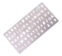 Piastra in acciaio per incisione mnemonica, modello di carattere cavo con simboli alfanumerici, guida per marcatura per metallo, legno, plastica, 7,3 x 3,8 cm (A)