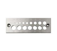 Piastra in acciaio per tasselli 16 fori per lavorazione legno con struttura in a