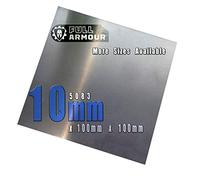 Piastra in alluminio 5083 spessore 10mm 100mm x 100mm (10cm x 10cm)