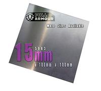 Piastra in alluminio da 15 mm, 5083, 100mm x 100mm (10cm x 10cm)