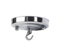 Piastra in ferro retrò con gancio a rosetta per lampadario, parti di facile installazione, per corridoio, ristorante, bar, soggiorno, caffetteria, kit di conversione per finitura in forno (cromato)