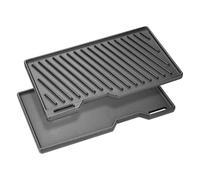Piastra in ghisa 41,5 x 23,5 cm per tutti i barbecue a gas della serie Burnhard Fred, accessori Plancha per Rösle Artiso G2, Taino, piastra reversibile in ghisa per Burnhard Fred, Fred JR, Big Fred,