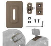 Piastra in Nylon Picatinny con Base in Alluminio per Guida, per Torcia Elettrica, Adattatore per Montaggio su Casco Tattico per Action Camera(Brown)