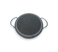 Piastra in pietra lavica tonda per uso alimentare barbecue in ferro 26.5 x 1.5 cm