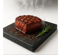 Piastra in pietra ollare, 20 x 30 x 3 cm, superficie di cottura lucidata, pietra naturale resistente al calore per grigliare, arrostire e servire, per barbecue, forno e gas