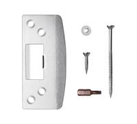 Piastra Incontro Porta con Viti per Porte Interne, Silver