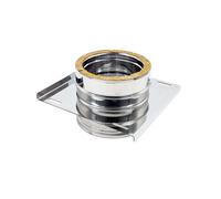 Piastra intermedia inox doppia parete Di 150 - De 200 mm