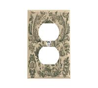Piastra interruttore verde chiaro e beige durevole in acciaio inossidabile coperture infrangibili bordo moderno duplex decorativo piastre da parete per camera da letto cucina casa