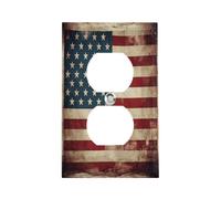 Piastra interruttore vintage bandiera americana USA durevole in acciaio inox coperture infrangibili bordo moderno duplex decorativo piastre da parete per camera da letto cucina casa