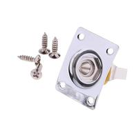 Piastra Jack Di Uscita Per Basso Per Chitarra Rettangolare Con Viti A Presa Per Parti Di Chitarra Elettrica Chitarra Parte Accessorio (Color : Silver)