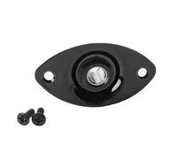 Piastra Jack Ovale Nera 6, 35mm per Chitarra Elettrica e Basso