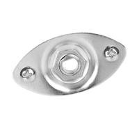 Piastra Jack Ovale per Chitarra Elettrica, Lega di Rame Argento | Ricambio Facile da Installare, Forma Ovale, per Strumento Elettrico, Finitura Argento, Parte di Uscita