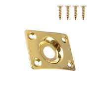 Piastra jack per chitarra elettrica con viti, presa jack per chitarra e basso, oro