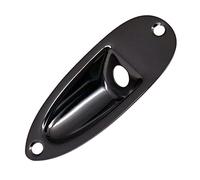 Piastra Jack quadrata for chitarra, piastra jack rettangolare in metallo, for chitarra elettrica stile Les Paul Tele, piastra jack di uscita Accessori for parti di chitarra Copertura JackPlate(Black,T