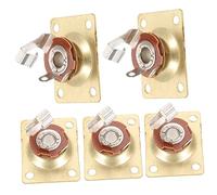 Piastra Jack Quadrata Indentata Per Chitarra Elettrica 5 Pezzi Presa Di Uscita Jack Resistente Durevole Facile Installare Sostituisci Parti Usurate