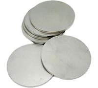 Piastra metallica, 1 piastra rotonda in acciaio inossidabile da 100 mm a 400 mm di diametro, spessore 1 mm, lamiera circolare,