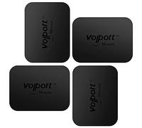 Piastra metallica rettangolare per magnete telefono, Volport Magicplate, disco con adesivo 3M per supporto magnetico auto (cruscotto/griglia di ventilazione/fessura CD/parabrezza) - Nero