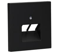 Piastra modulare Jack 2 prese. LS, colore nero (riferimento: JUNG LS969-2UASWM)