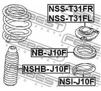 Piastra molla Assale anteriore NSI-J10F FEBEST per NISSAN QASHQAI / QASHQAI +2 I