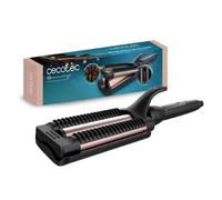 Cecotec RitualCare 1000 - Piastra per capelli a onde estive. 90 W, 3 fusti da 25 mm con rivestimento in ceramica, 3 temperature regolabili, 3 impostazioni di temperatura, cavo a 360°