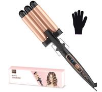 Piastra Onde per Capelli Arricciacapelli 22mm - BESTOPE MIX Ferro Arricciacapelli 3 Tubi Piastra Capelli Onde in Ceramica Calore Rapido 150°C/210°C Ferro per Capelli Onde per Capelli Lunghi e Corti