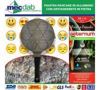 Piastra Pancake in Alluminio Antiaderente con Rivestimento in Pietra Ø 26 Cm