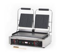 Piastra panini elettrica professionale doppia Rigata/Liscia 57x37x21h cm