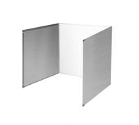 Piastra paraspruzzi pieghevole in acciaio inossidabile con barriera regolabile contro le fuoriuscite di olio, pannello isolante termico e paraspruzzi per fornelli a gas da cucina (29 x 40 cm, 3 fette)