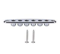 Piastra passante per corde per chitarra, puntali per chitarra in metallo, gruppo ponte per corde per chitarra per fornire un metodo di incordatura sicuro e affidabile (Plata)