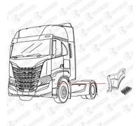 Piastra pedana superiore dx sx su parafango anteriore Iveco Stralis S Way '2019