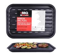 Piastra per barbecue 34,5 x 24 cm - Piastra perforata Plancha con rivestimento antiaderente - Bistecchiera per barbecue a gas, grill elettrico e barbecue a carbonella - Riutilizzabile - Accessori per