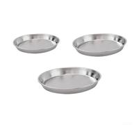 Piastra per barbecue da esterno in acciaio inox con fondo conduttivo per una cottura uniforme a induzione o a fiamma libera, leggera e facile da trasportare (23,2 x 21 cm)