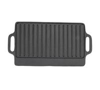 Piastra per barbecue Piastra per fornello in ghisa Piastra per barbecue rettangolare ispessita a doppia faccia per cottura all'aperto per interni Piastra Teppanyaki resistente (51x23 cm)