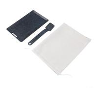 Piastra per barbecue pieghevole quadrata per esterni, portatile, in ferro, con controllo del calore regolabile, piastra teppanyaki antiaderente, per bistecca e uova da campeggio, colore bianco (nero)