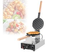 Piastra per Bubble Waffle Maker Elettrica Ferro Egg Waffle Maker,Macchina Elettrica per Waffle Antiaderente con Rotazione di 180° per Uso Domestico o Commerciale,Single Head
