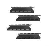 Piastra per calore Smaltata 4 Pack Protezione Fiamma Piastra | Compatibile per kenmore per charbroil, protezione fiamma, durata bruciatori, per facile installazione, nero smaltato