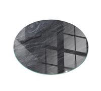 Piastra per Camino di Vetro Temperato ⌀ 100 cm Resistente a Scintille e Graffi Protezione del Pavimento dal Calore Premium Design Elegante e Sicuro - Texture della superficie della pietra