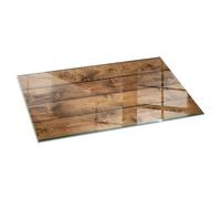 Piastra per Camino di Vetro Temperato 100x50 cm Resistente a Scintille e Graffi Protezione del Pavimento dal Calore Premium Design Elegante e Sicuro - Tavola di legno con venature