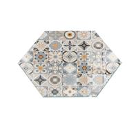 Piastra per Camino di Vetro Temperato 40 cm Protezione del Pavimento dal Calore Premium Resistente a Scintille e Graffi Design Elegante e Sicuro - Motivi a mosaico nelle piastrelle