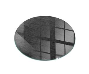 Piastra per camino e stufa ⌀60 cm Protezione del Pavimento di Vetro Temperato Rotonda Resistente a Scintille Design Elegante Resistente alle Alte Temperature - Struttura della pietra