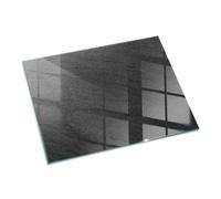 Piastra per camino e stufa 80x60cm Protezione del Pavimento di Vetro Temperato Rettangolare Resistente a Scintille Design Elegante Resistente alle Alte Temperature - Struttura della pietra