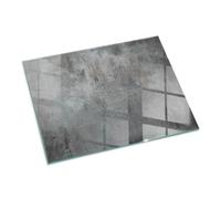 Piastra per camino e stufa 80x60cm Resistente alle Alte Temperature Resistente a Scintille Design Elegante Protezione del Pavimento di Vetro Temperato Rettangolare - Texture superficiale grezza