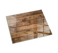 Piastra per camino e stufa 80x60cm Rettangolare Resistente a Scintille Resistente alle Alte Temperature di Vetro Temperato Protezione del Pavimento Design Elegante - Tavola di legno con venature