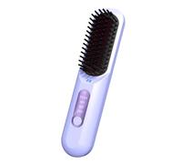 Piastra per capelli a pettine caldo per donna, piastra per capelli,Arricciacapelli leggero ricaricabile tramite USB senza fili | Spazzola per lisciare i capelli portatile con temperatura regolabile pe