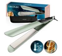 Cecotec Piastra Stretta per Capelli Ceramica Lisse Keratin Essence Olive. HeatMax 130-230°C, Keratina e Olio Di Argan, Cavo Girevole, Pochette Viaggio, Lisciatura Brillante