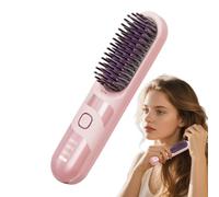 Piastra Per Capelli Compatta - Spazzola Ricciante Per Uso Domestico,2 In 1 Temperatura Regolabile Spazzola Piastra Stilizzazione Rapida Per Capelli