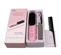 Piastra per capelli con pettine in ferro, piastra per capelli per donna - Pettine termico Raddrizza pettine ionico negativo,Spazzola per lisciare i capelli, Spazzola per lisciare antiscottatura, Petti