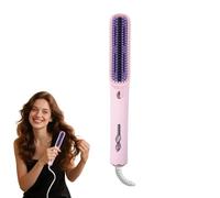 Piastra Per Capelli Con Pettine Pettine Stilizzante Ionico Per Capelli | Spazzola Riscaldata Con 3 Controlli Temperatura Per Scuola Viaggio