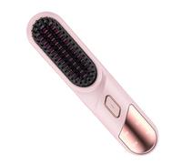 Piastra per capelli con spazzola calda, Spazzola per piastra per capelli ionica, Spazzola lisciante per ioni negativi a riscaldamento rapido, 4 impostazioni di temperatura, strumento per acconciature